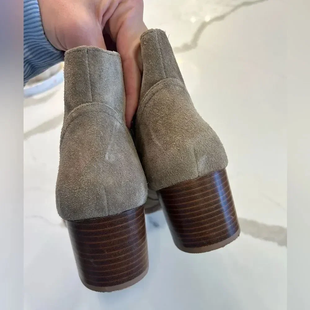 Johnston & Murphy Suede Trista Double Zipper Booties
